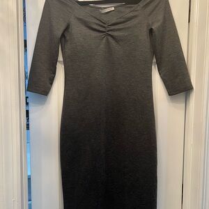 Zara Charcoal Long Sleeve Dress